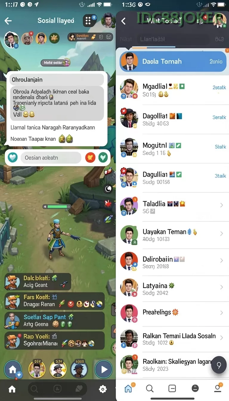 Cuplikan layar DINGDONG77 — aktivitas